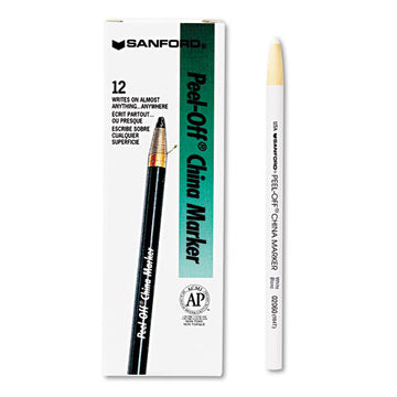 Sharpie® Peel-off China Markers, White, Dozen freeshipping - TVN Wholesale